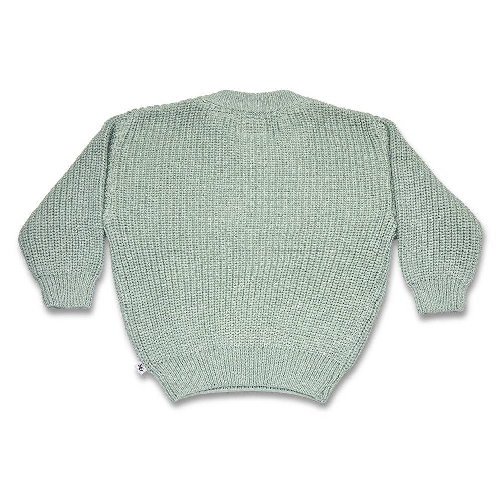 Sage Oversized Cotton Knit Jumper: Size 1-2