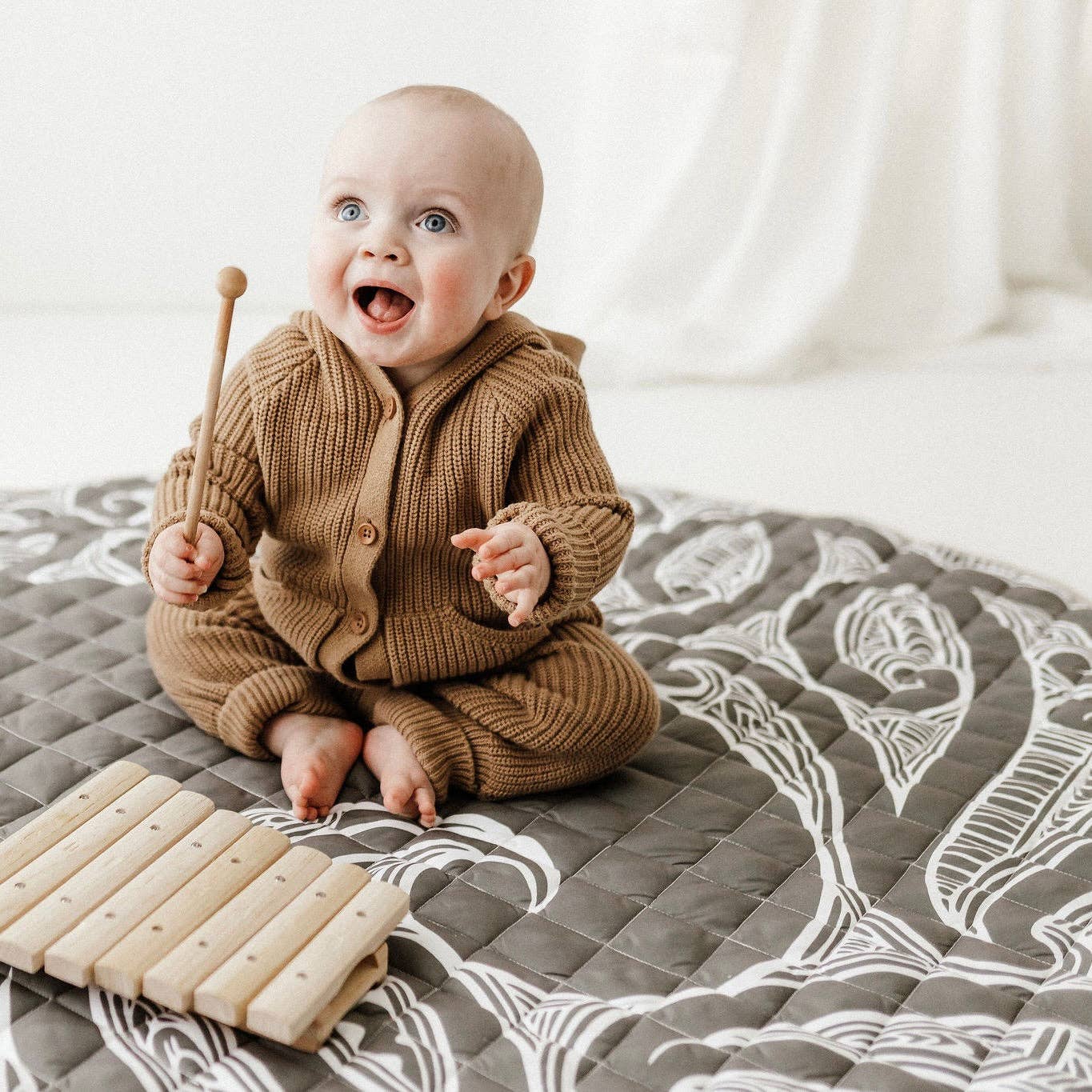 Māori Inspired Playmat | Olive