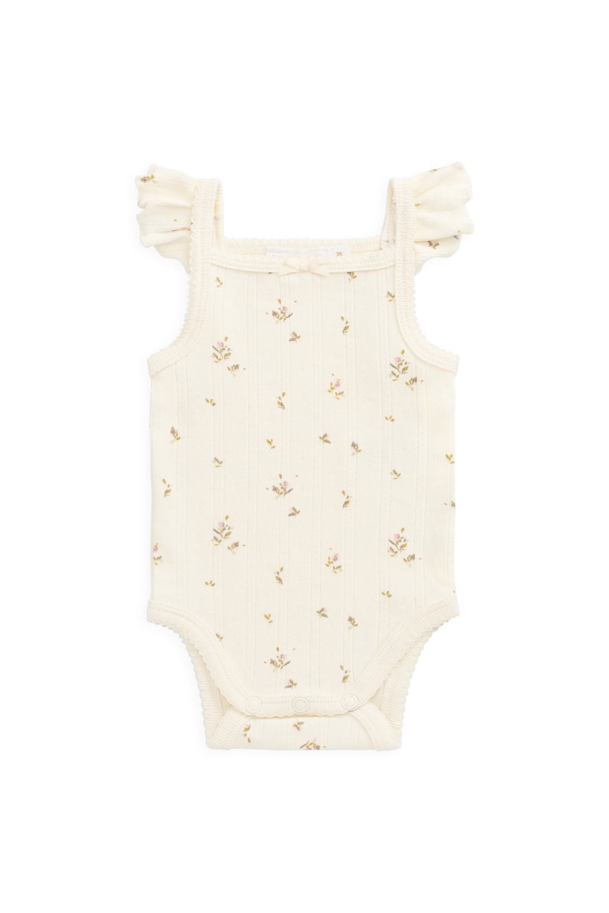 Organic Cotton Pointelle Zoella Bodysuit - Dina Antique