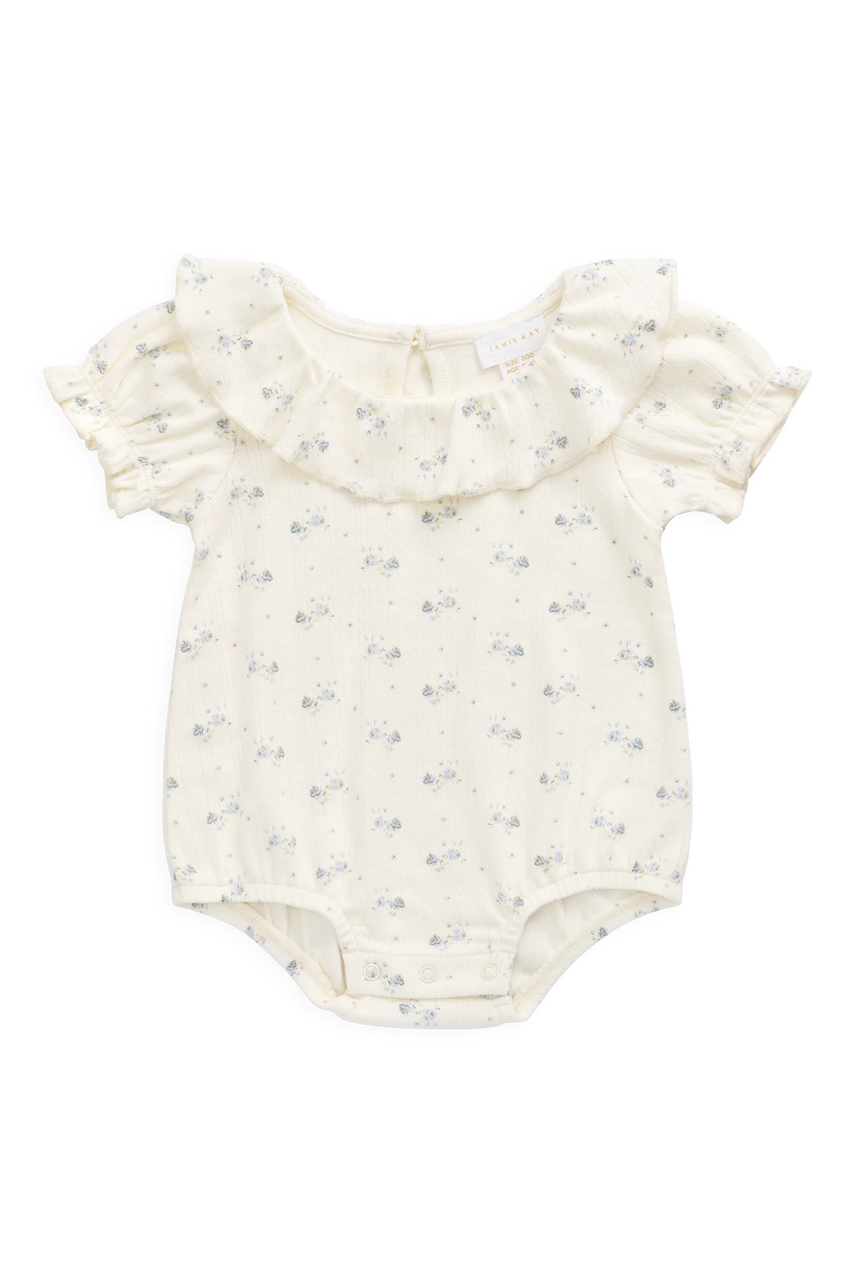 Organic Cotton Pointelle Marlene Bodysuit - Molly Blue