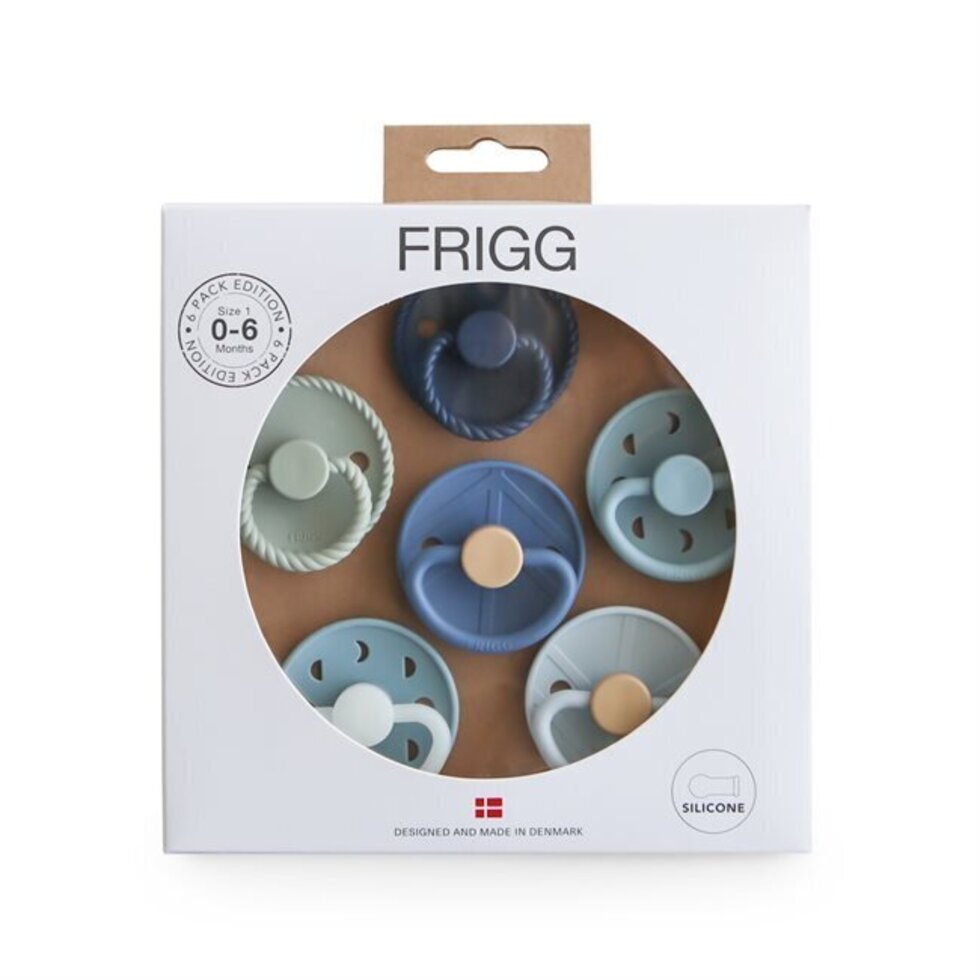 FRIGG 6-Pack Pacifiers - Silicone - Endless Sea