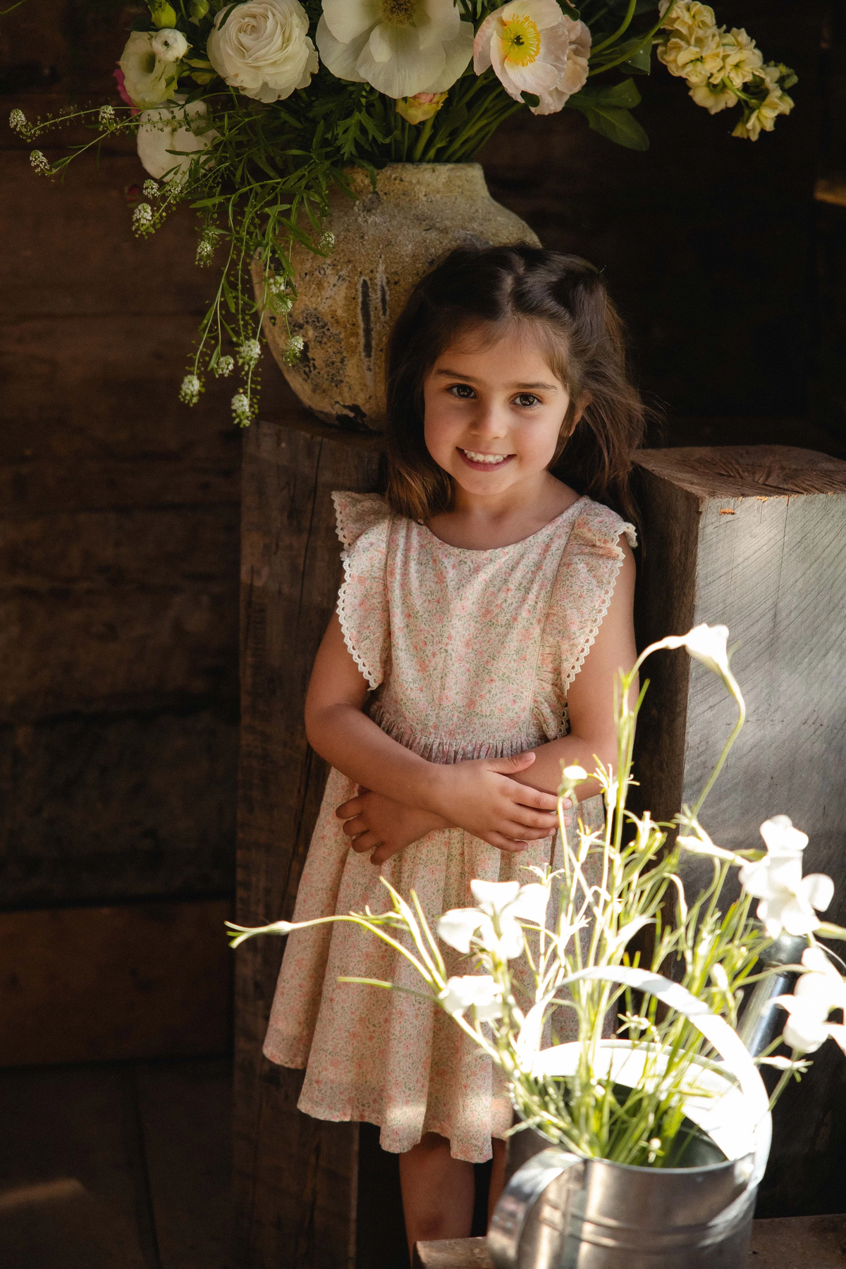 Organic Cotton Helene Dress - Flora Pink