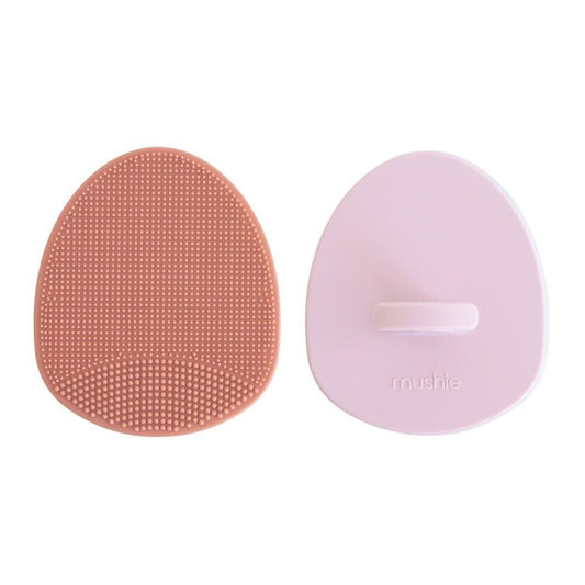 Mushie Cradle Cap Brush - 2 pack Rose / Soft Lilac