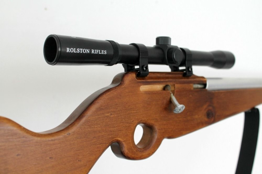 Wooden Toy Rifle with real scope - ROLSTON RIFLE