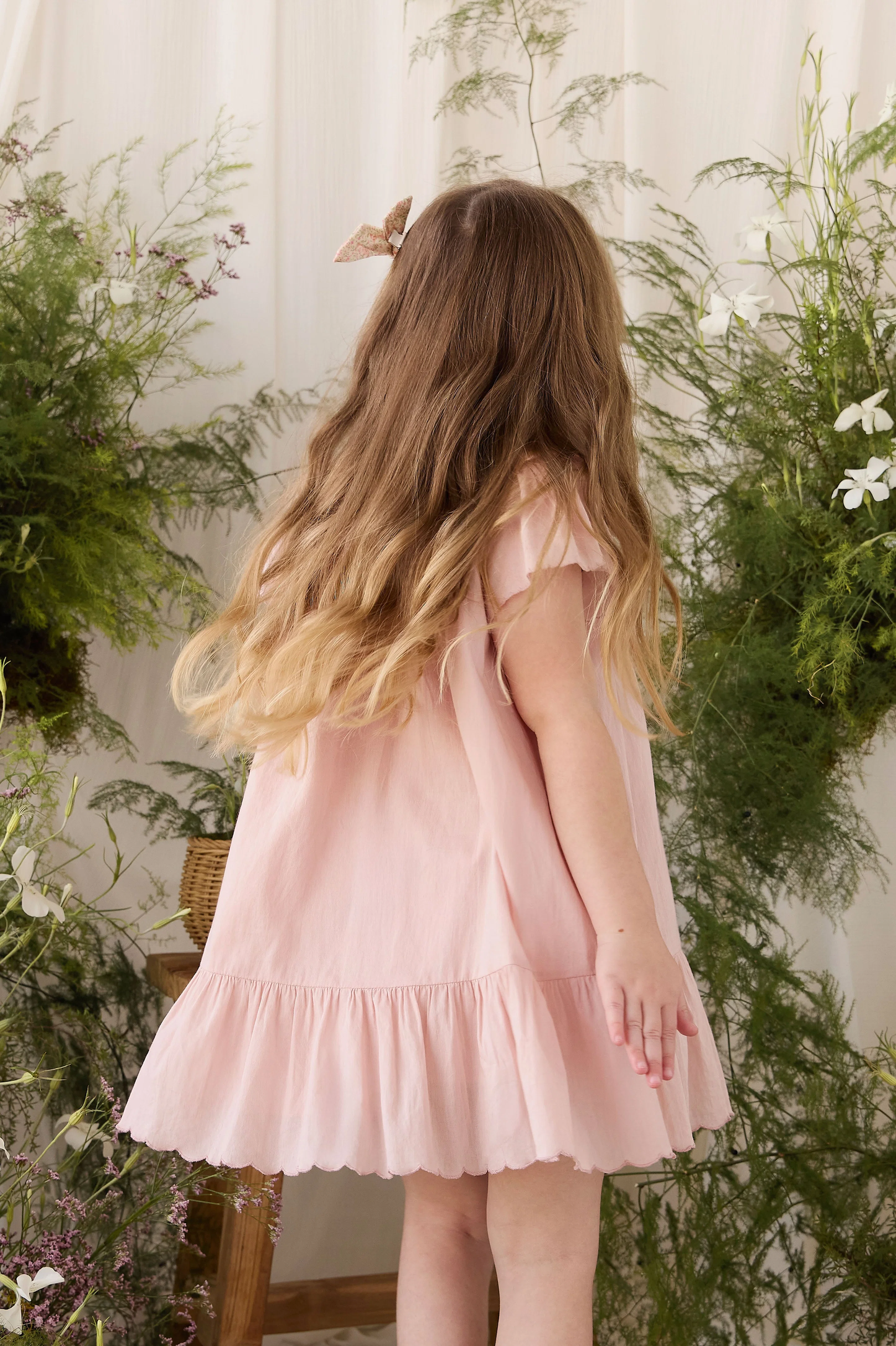 Organic Cotton Calianna Dress - Shell Pink