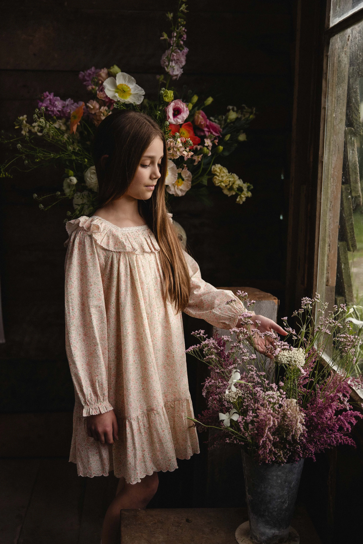 Organic Cotton Misty Dress - Flora Pink