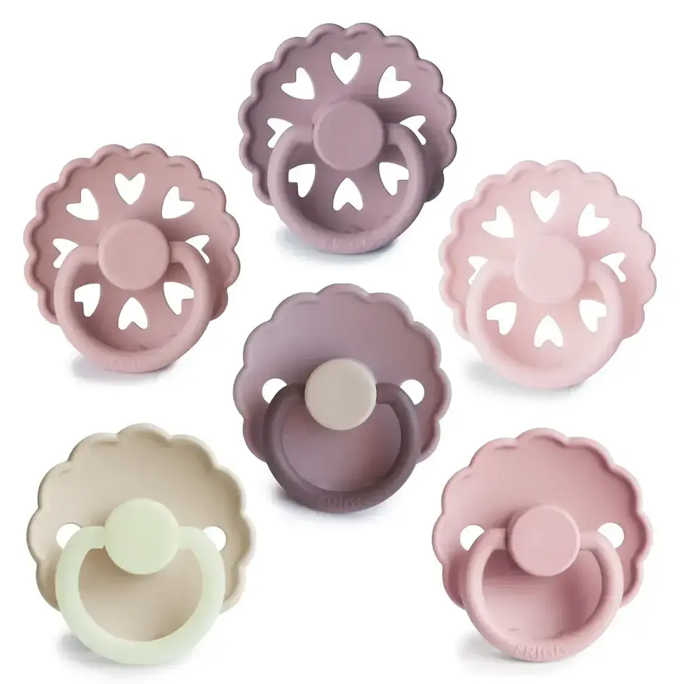 FRIGG 6-Pack Pacifiers Silicone Blooming Love