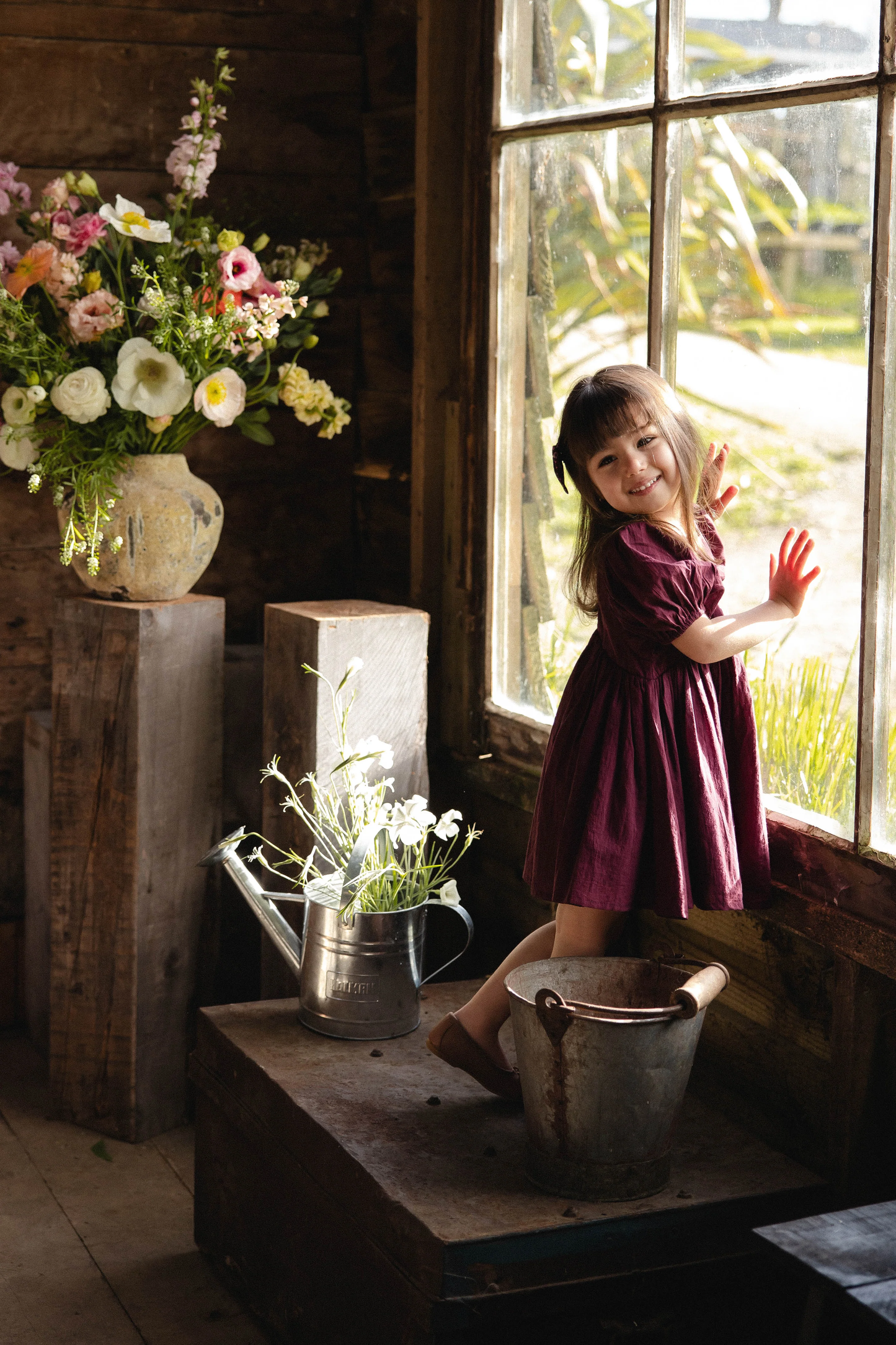 Organic Cotton Frannie Dress - Fig
