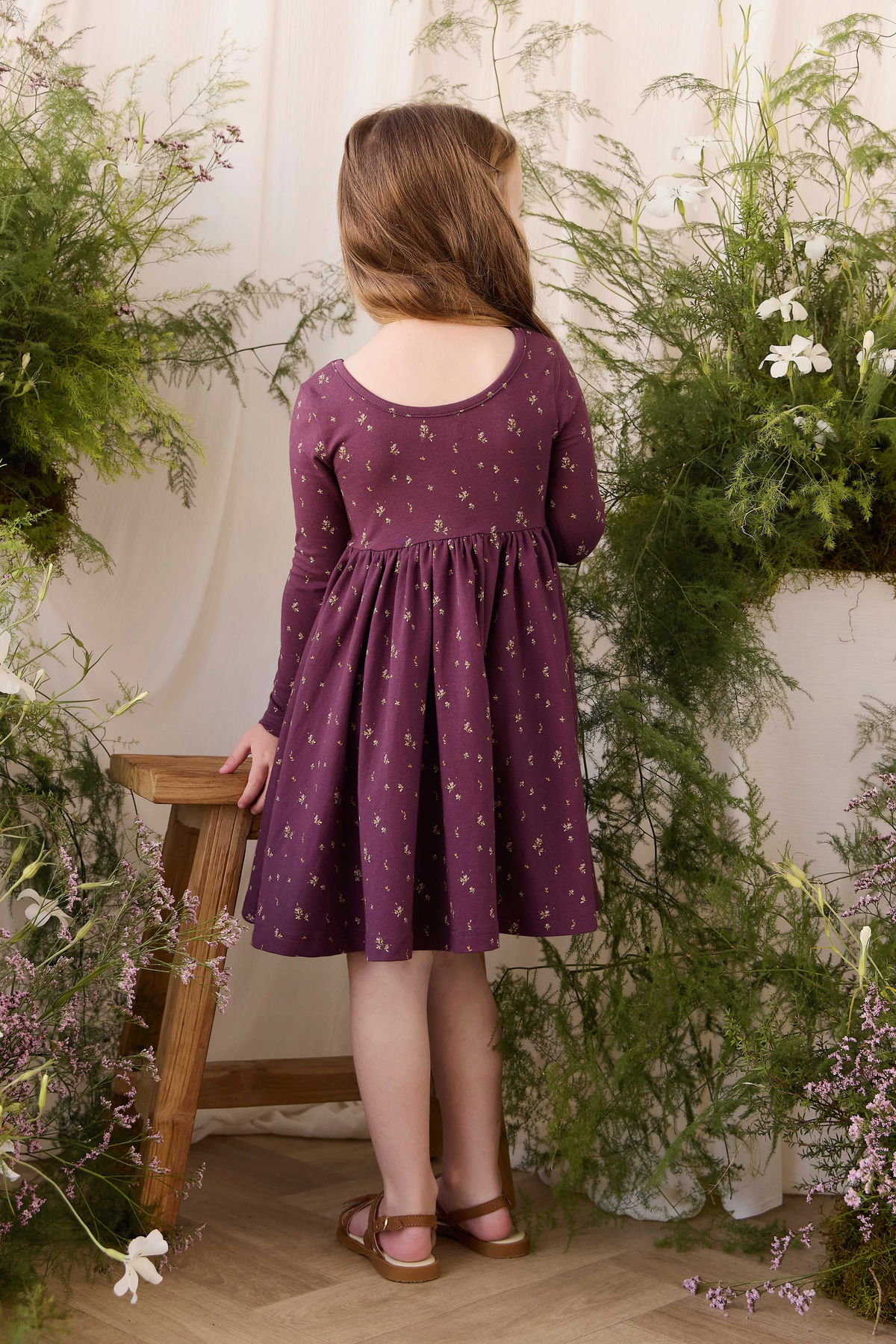 Organic Cotton Tallulah Dress - Dina Fig