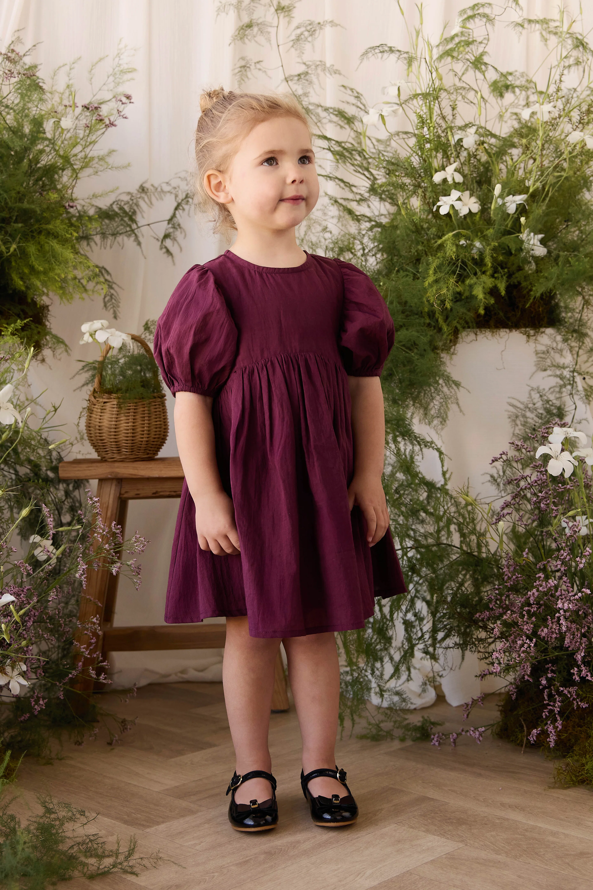 Organic Cotton Frannie Dress - Fig