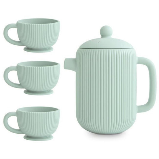 Mushie Silicone Tea Play Set - Cambridge Blue