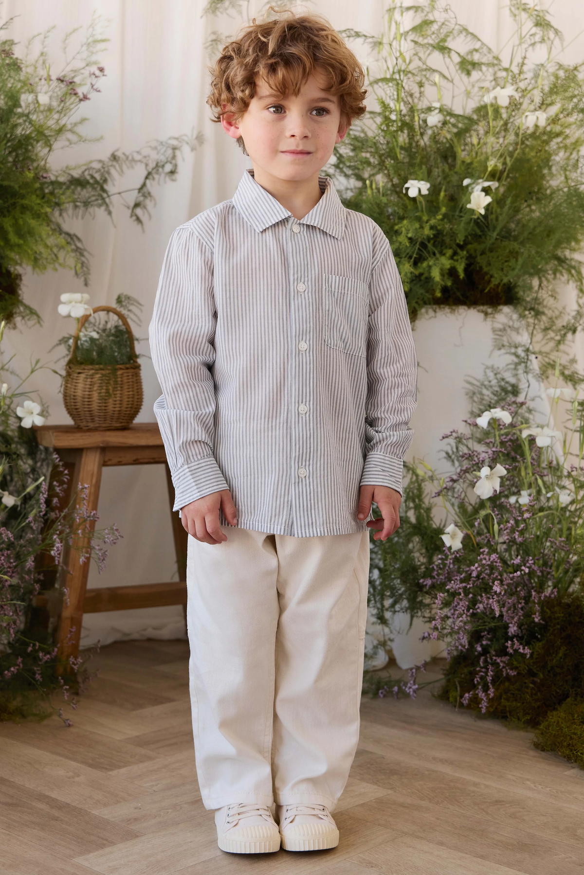 Organic Cotton Isaiah Shirt - Harbour Stripe
