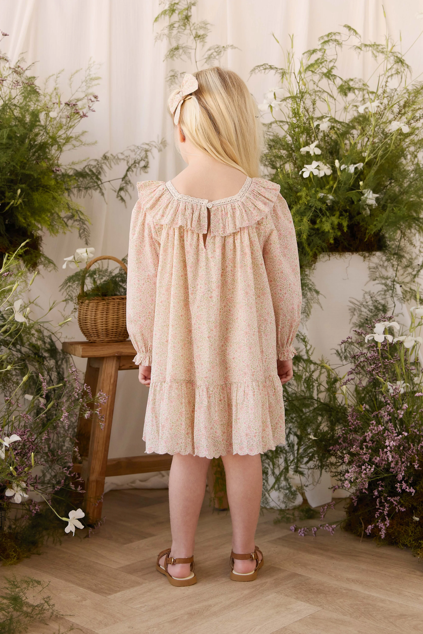 Organic Cotton Misty Dress - Flora Pink