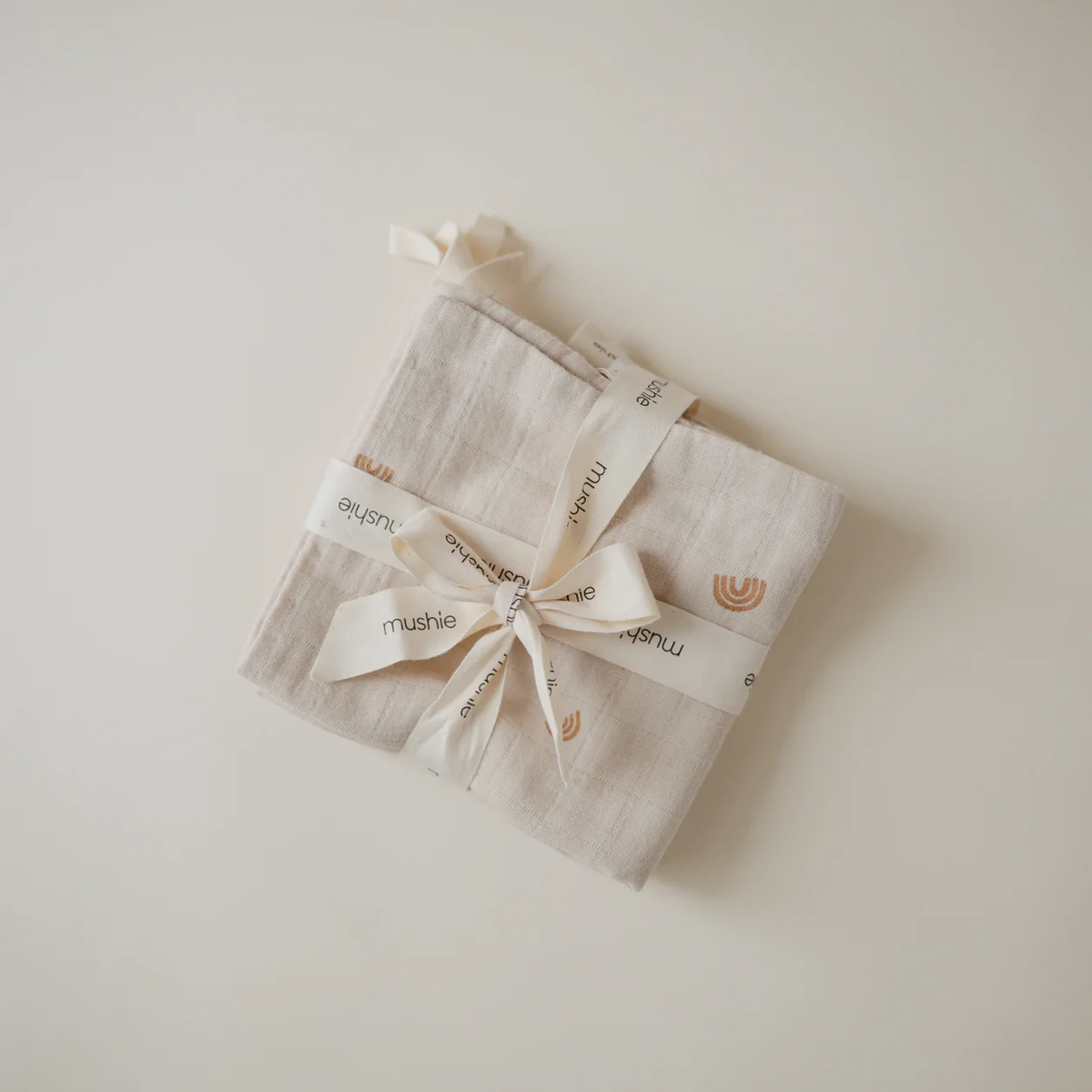 Mushie Muslin Cotton Washcloth 5-Pack - Rainbow Combo