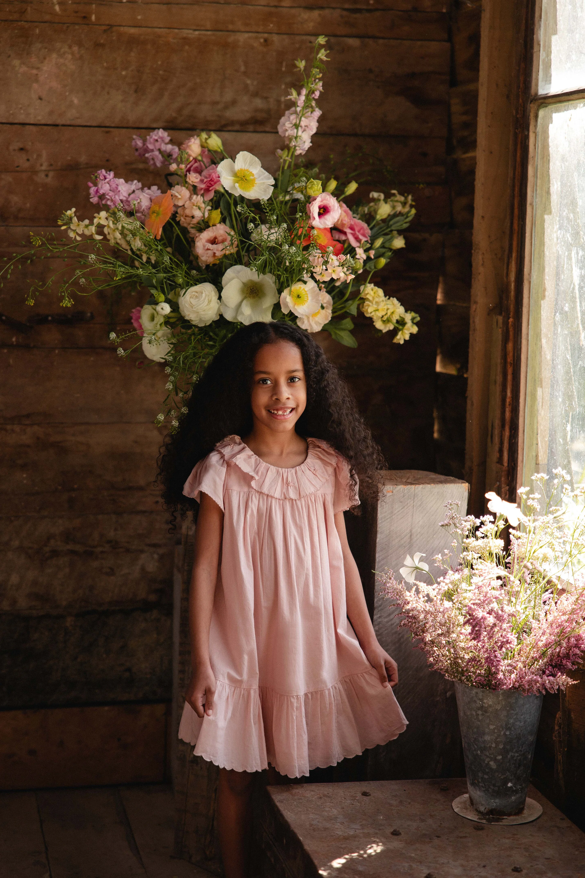 Organic Cotton Calianna Dress - Shell Pink