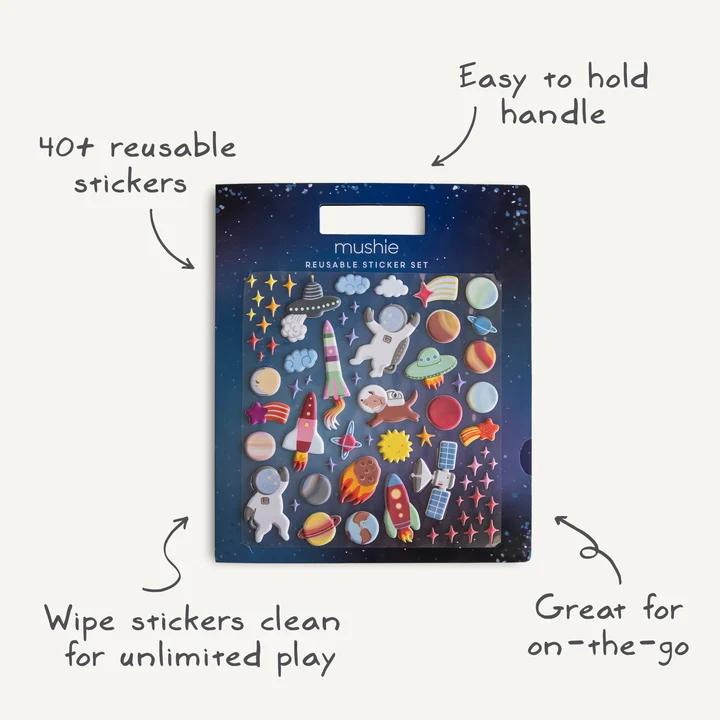 Mushie Reusable Sticker Set - Space