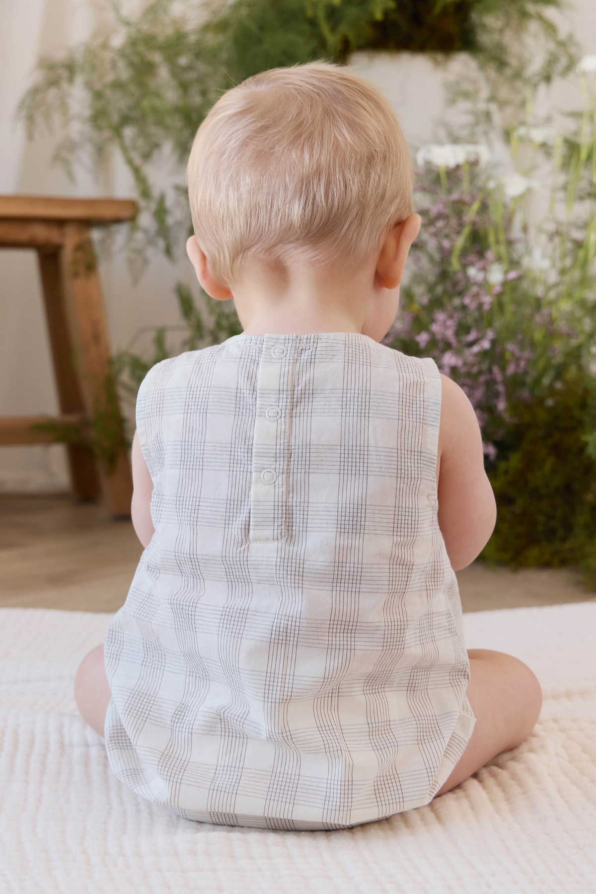 Organic Cotton Bentley Playsuit - Joe Check Natural