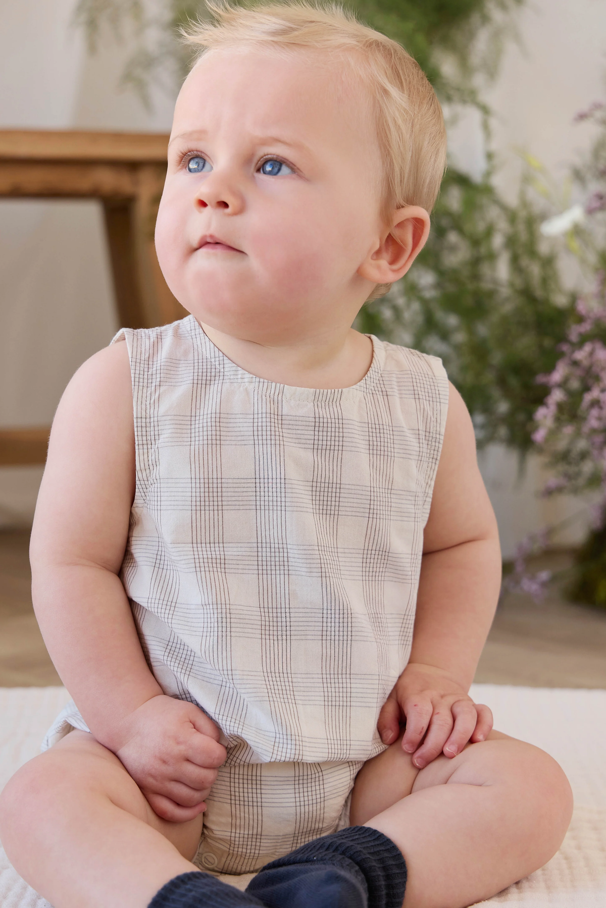 Organic Cotton Bentley Playsuit - Joe Check Natural