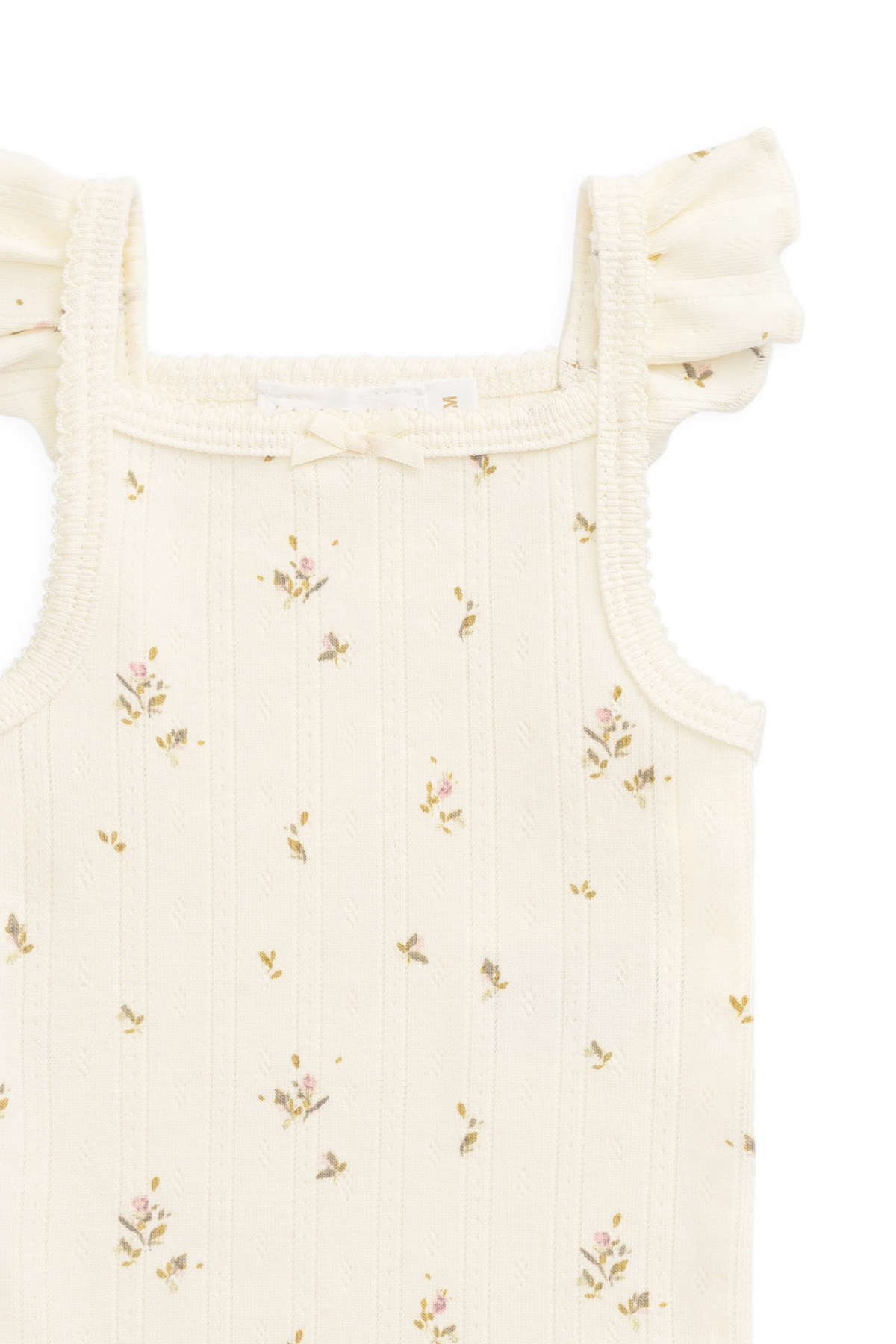 Organic Cotton Pointelle Zoella Bodysuit - Dina Antique
