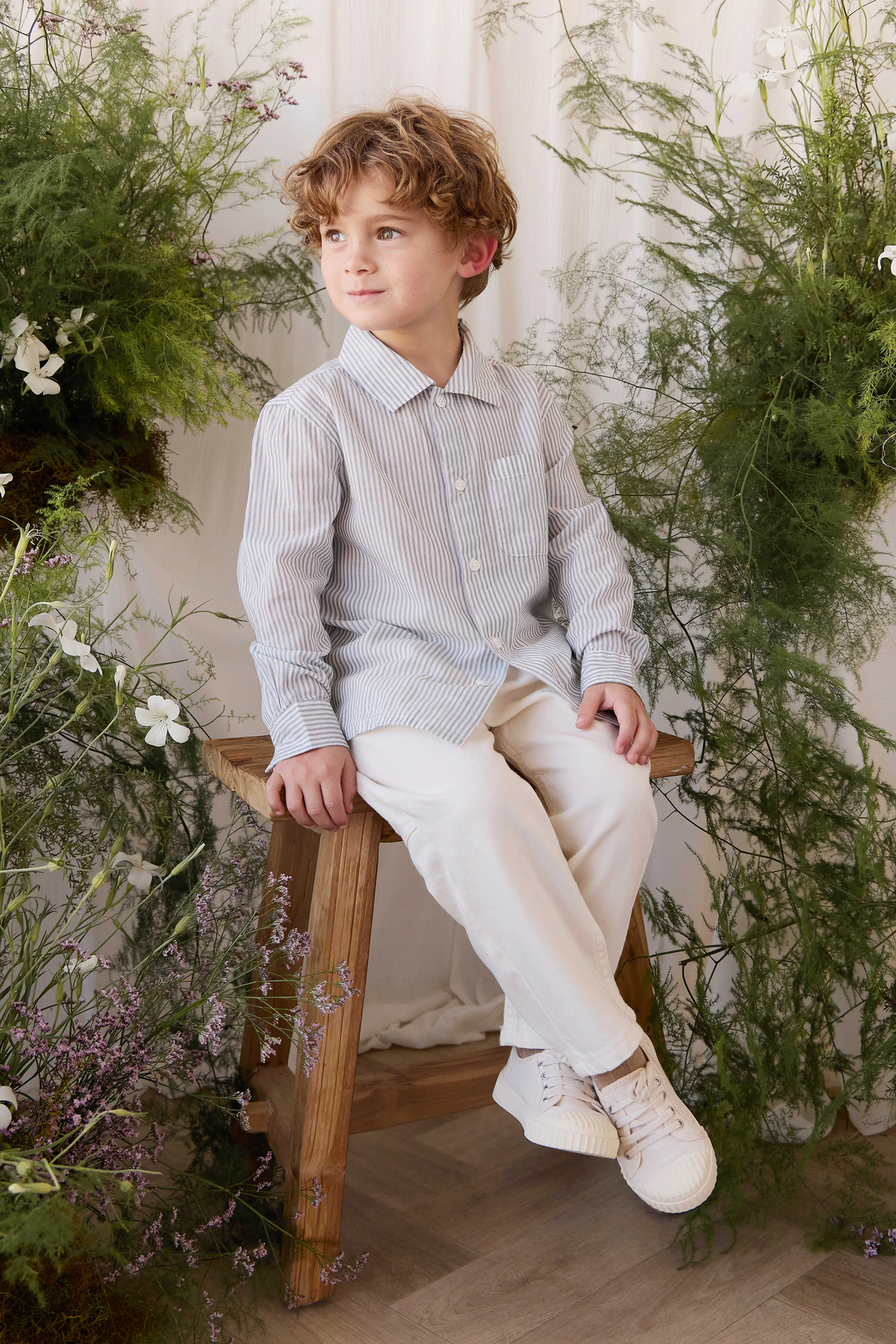Organic Cotton Isaiah Shirt - Harbour Stripe
