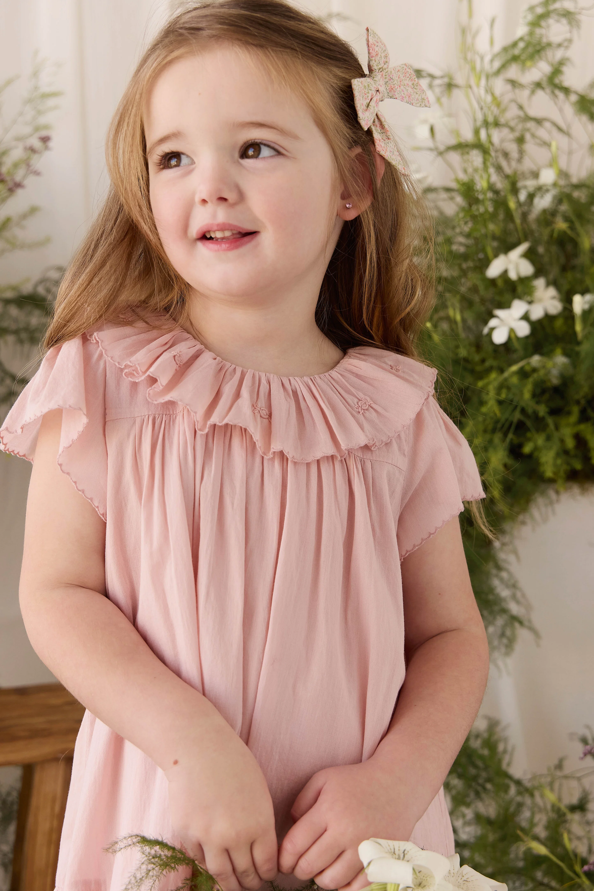 Organic Cotton Calianna Dress - Shell Pink