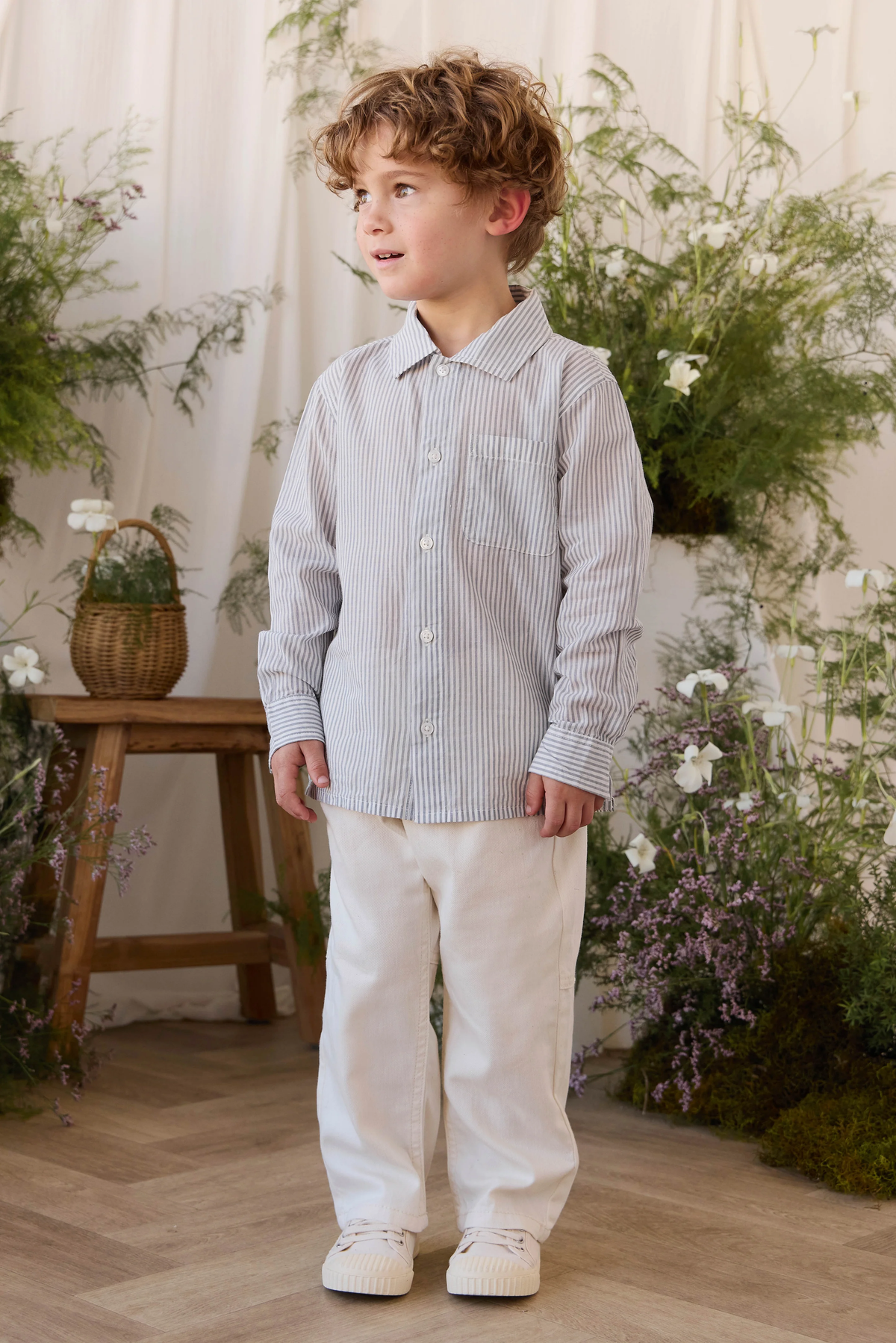 Organic Cotton Isaiah Shirt - Harbour Stripe
