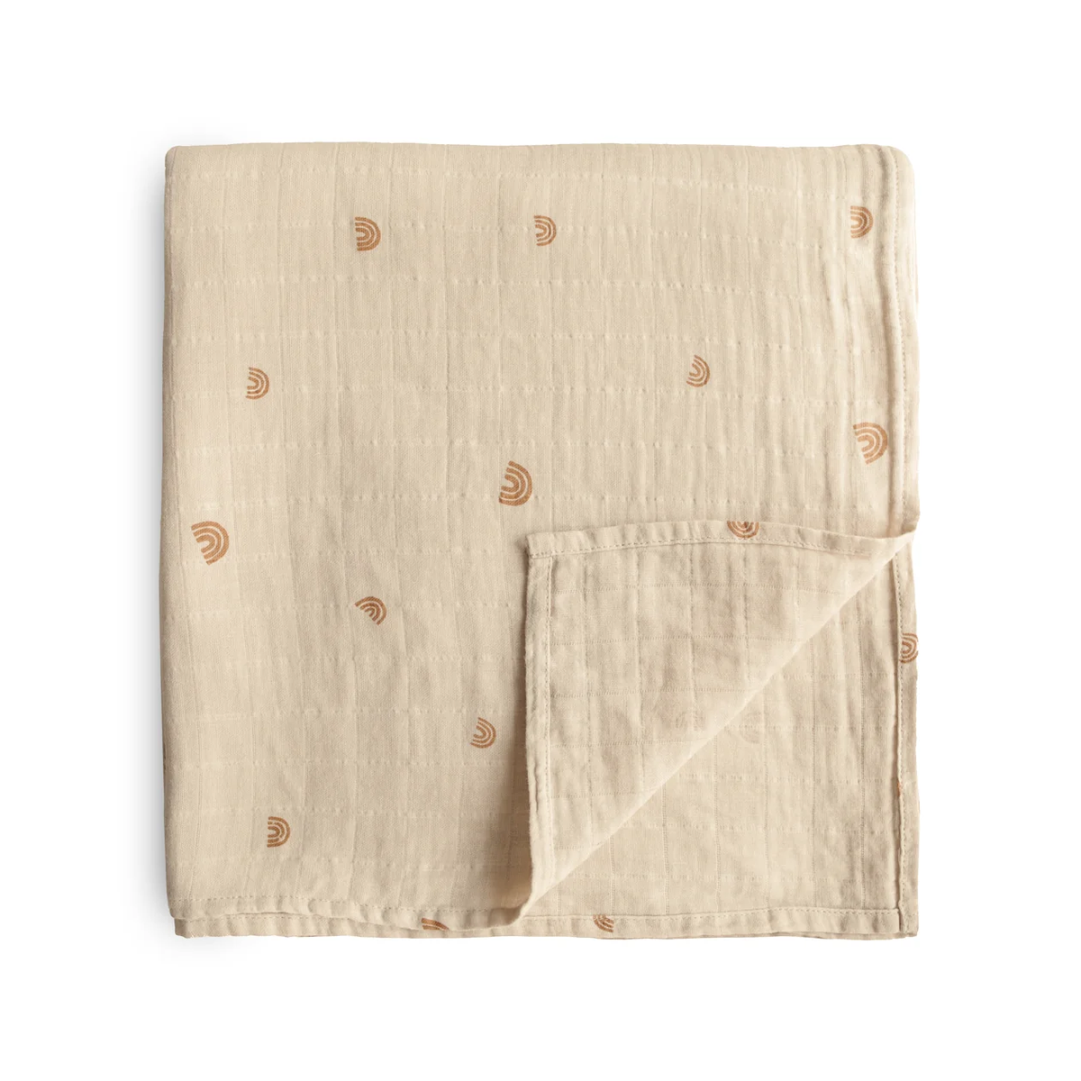 Mushie Organic Cotton Muslin Swaddle Blanket - Rainbow