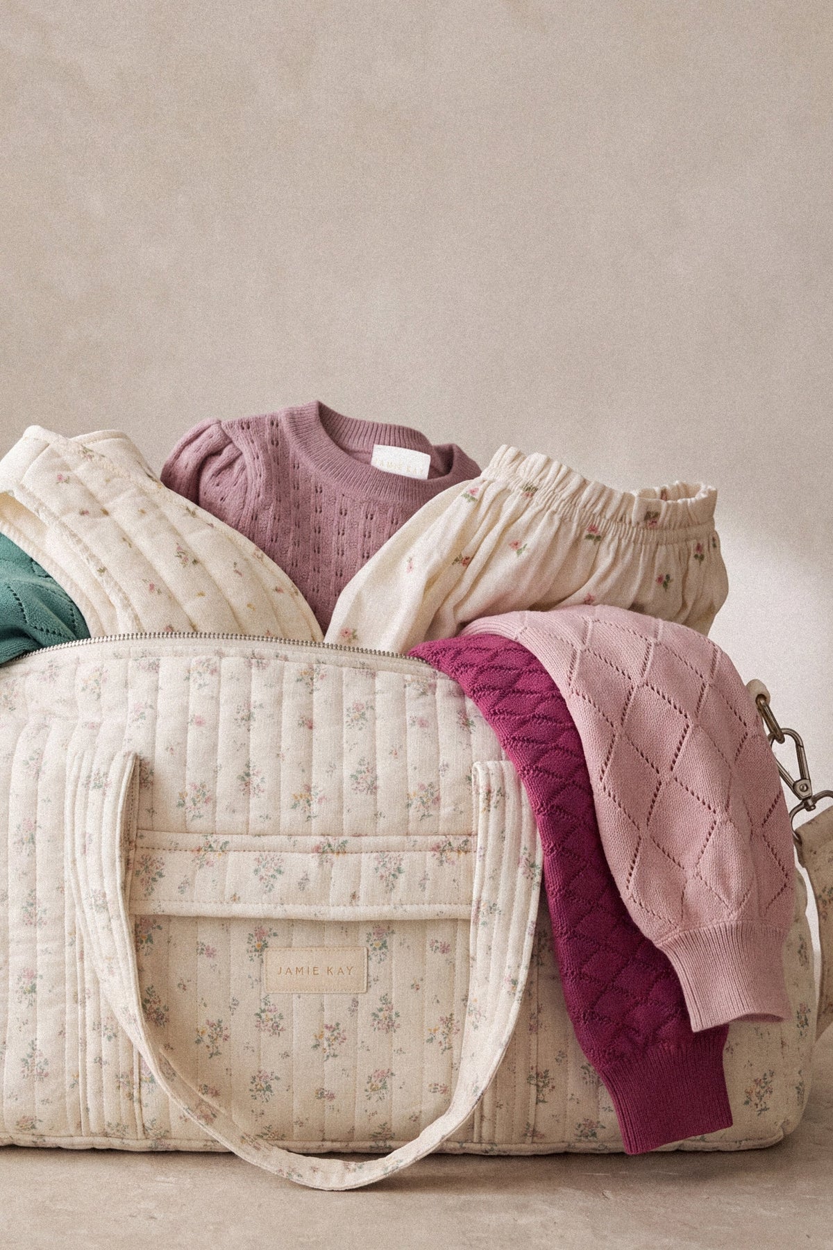 Adelaide Quilted Overnight Bag - Justine Orchid
