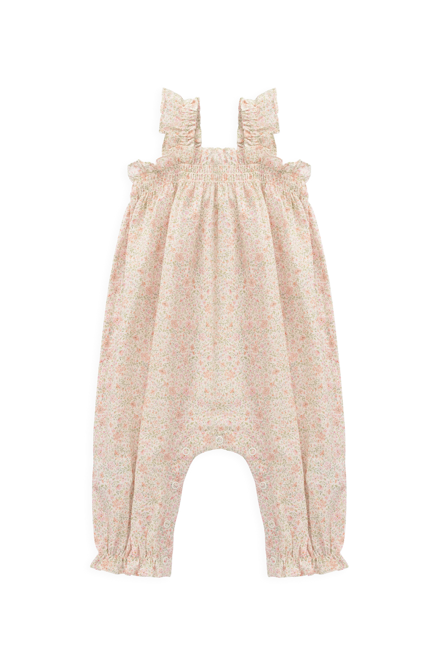 Organic Cotton Catalina Playsuit - Flora Pink
