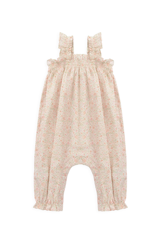 Organic Cotton Catalina Playsuit - Flora Pink