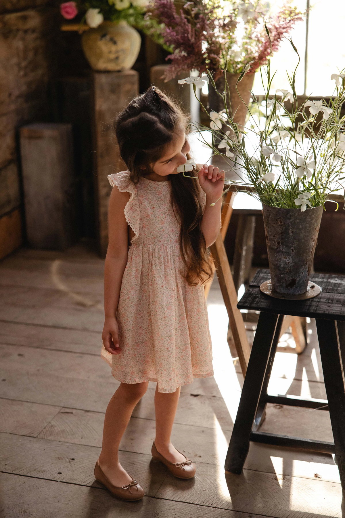 Organic Cotton Helene Dress - Flora Pink