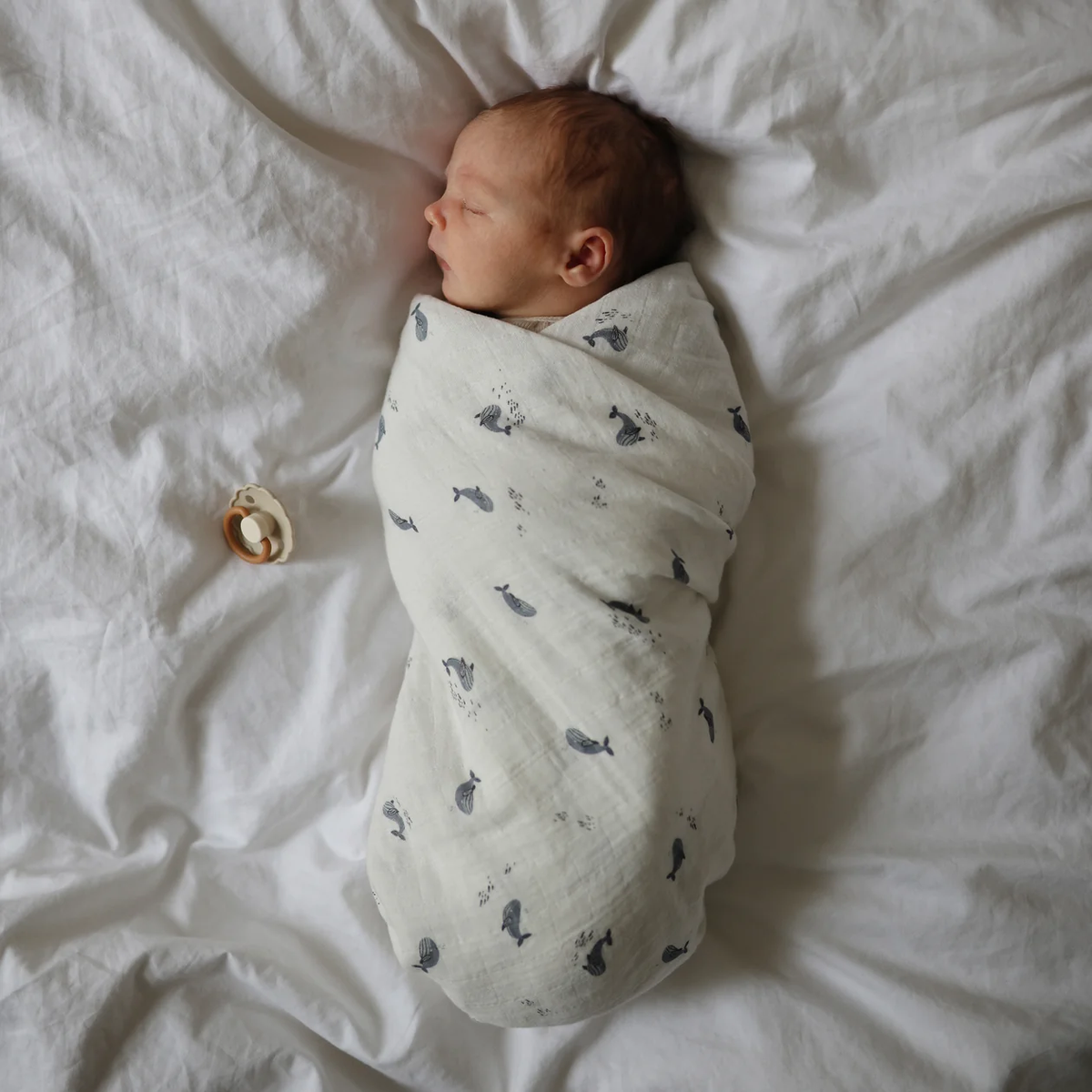 Mushie Swaddle - Whales